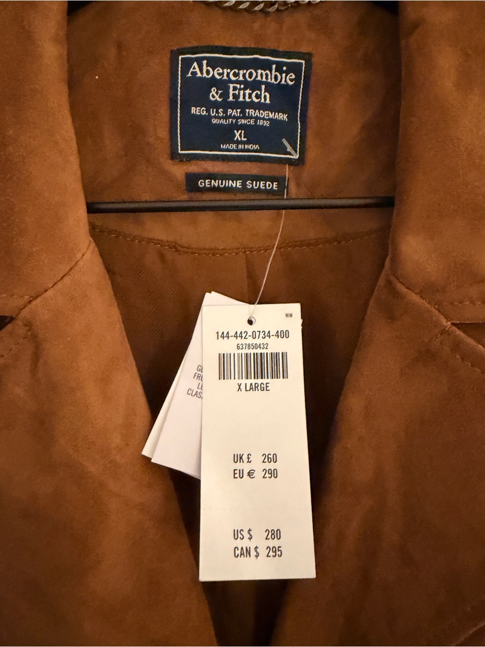 Abercrombie & Fitch Genuine Suede Jacket - Brown